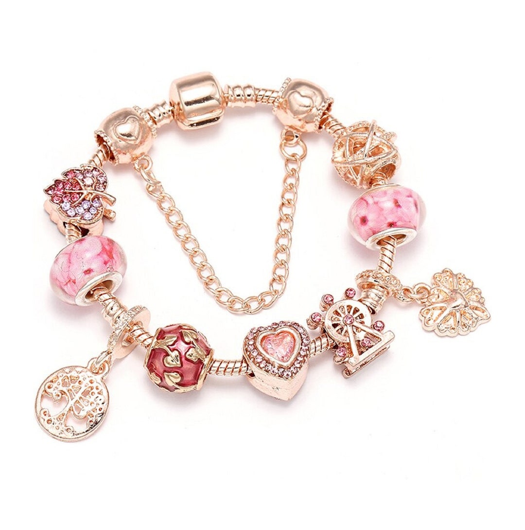 Rose Gold Women Bracelets, Charm Bracelets With Charms for Women ...