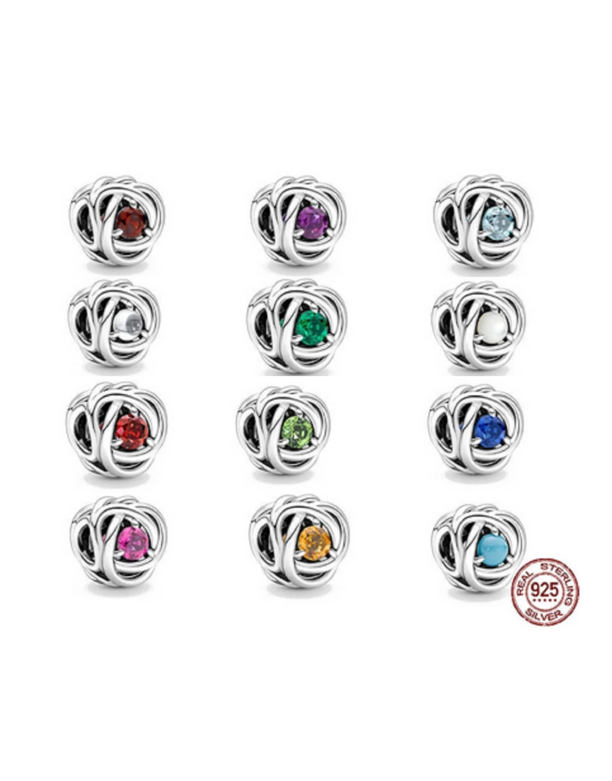 November Birthstone Charm Sterling Silver and Yellow Crystal – Charmarama