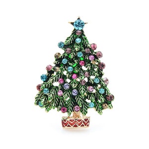 Christmas Tree Men's Gentleman Brooch For Men Women Suit Shirt Collar Jacket Lapel Pin New Year Wedding Dinner Accessories Party Gifts