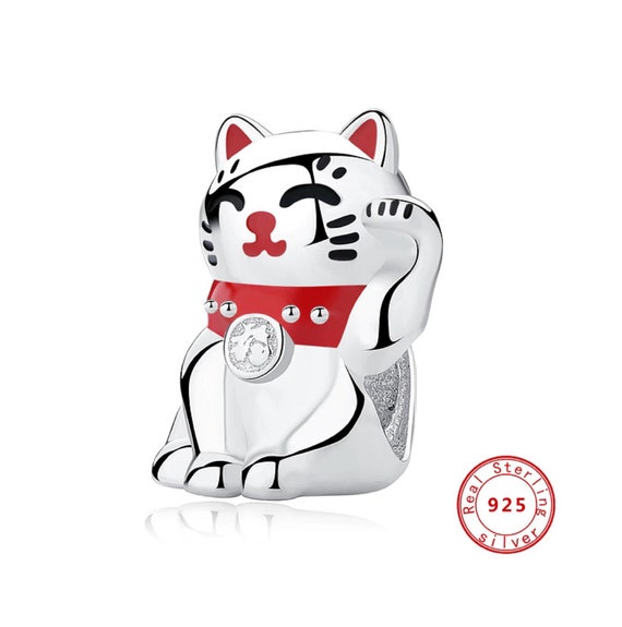 Maneki Neko Charms Fits Original Pandora Bracelet 925 Sterling