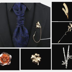 Leaf Bamboo Flower Brooch For Men, Suit Shirt Jacket Collar Lapel Pin Tassel Pin, Gifts For Man, Groomsmen Men&#39;s Wedding Jewellery Accessory