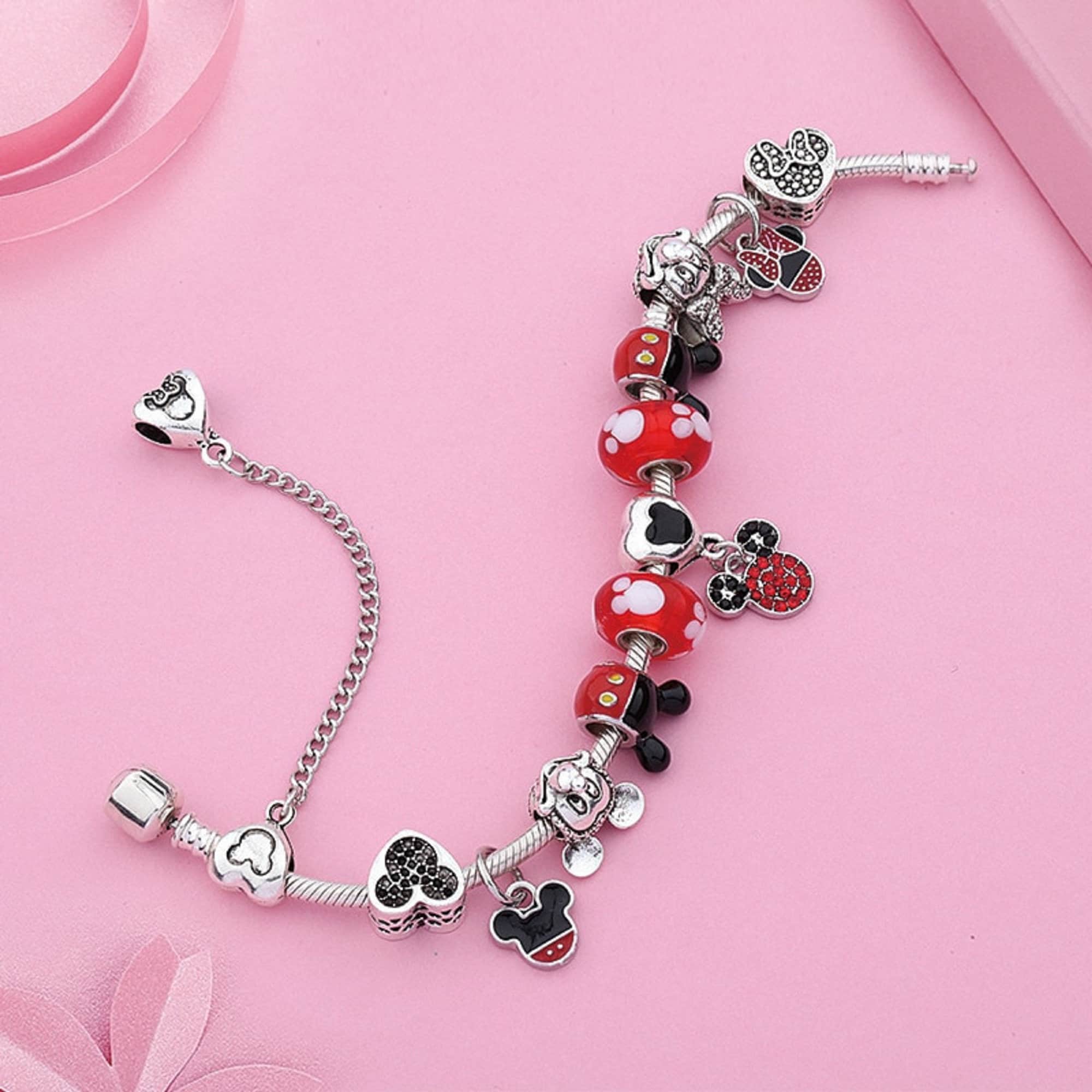 Disney Mickey Minnie Mouse Charm Bracelets Bangles Pandora