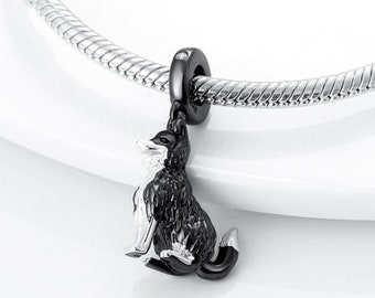 Dog Dangle Charm, Pandora Charm, Animal Charm for Pandora Bracelet Charms, Sterling Silver Charms, Women Jewelry, Mother's Day gift