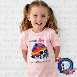 Personalized Kids Space T-Shirt – Custom Name Planet Tee – Outer Space Galaxy Shirt for Boys & Girls – Astronaut Gift – Cosmic Adventure Top