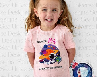 Personalized Kids Space T-Shirt – Custom Name Planet Tee – Outer Space Galaxy Shirt for Boys & Girls – Astronaut Gift – Cosmic Adventure Top