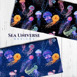 Jellyfish, BUNDLE seamless pattern.