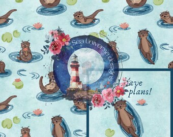 Ik heb otterplannen. BUNDEL naadloos + paneel. Handgetekend.