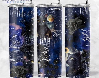 Gatos celestiais, design de copo de 20oz, sublimação.
