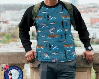 Fishing. DIGITAL FILE, surface pattern design.