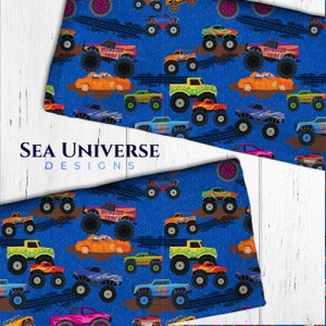 Monster trucks, digital pattern seamless.
