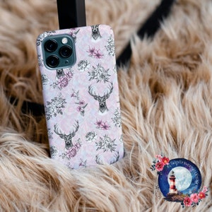Deer and flowers. Surface pattern design.
