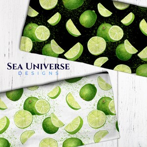 Green lemon. BUNDLE Seamless pattern. Instant download.