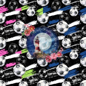 Soccer ball, BUNDLE 3 colors included, seamless pattern.