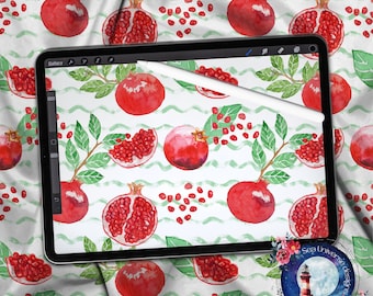 Pomegranate. Surface pattern design.