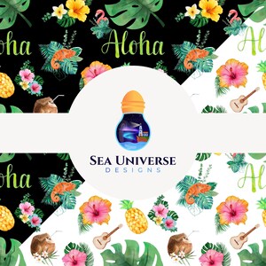 Aloha. BUNDLE DIGITAL seamless pattern.