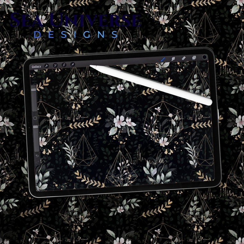 Terrarium. Digital Paper Digital Art. Surface Pattern Etsy