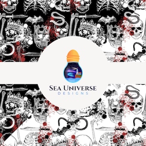 Death. BUNDLE. Graphic design. Horror seamless. Surface pattern.