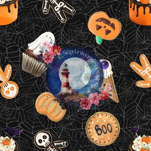 Halloween-Leckereien. Nahtlose Muster Design.