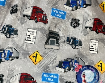 Camionneur. Fichier impression digitale sans couture. Poids Lourds, semi-remorque.