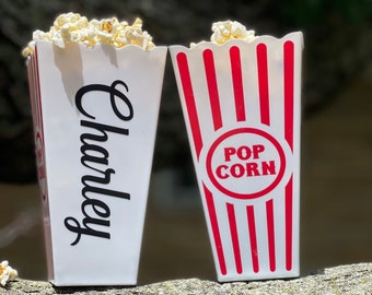 Personalized Popcorn Buckets, Birthday Party, Movie Night, Family night, Party Favor, Kids Party, Reusable, Favors, Popcorn, sleepover favor