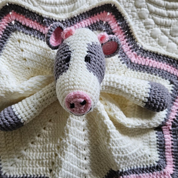 Farm Animal Baby Lovie Cow Baby Decor Crochet Animal Lovie Farm