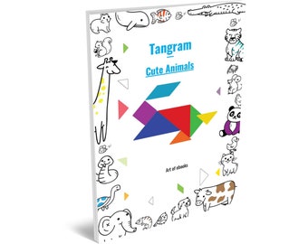 Tangram Animals eBook, Animal cutouts, Tangram animal cutouts, Tangram cute animal cutouts, Tangram animals