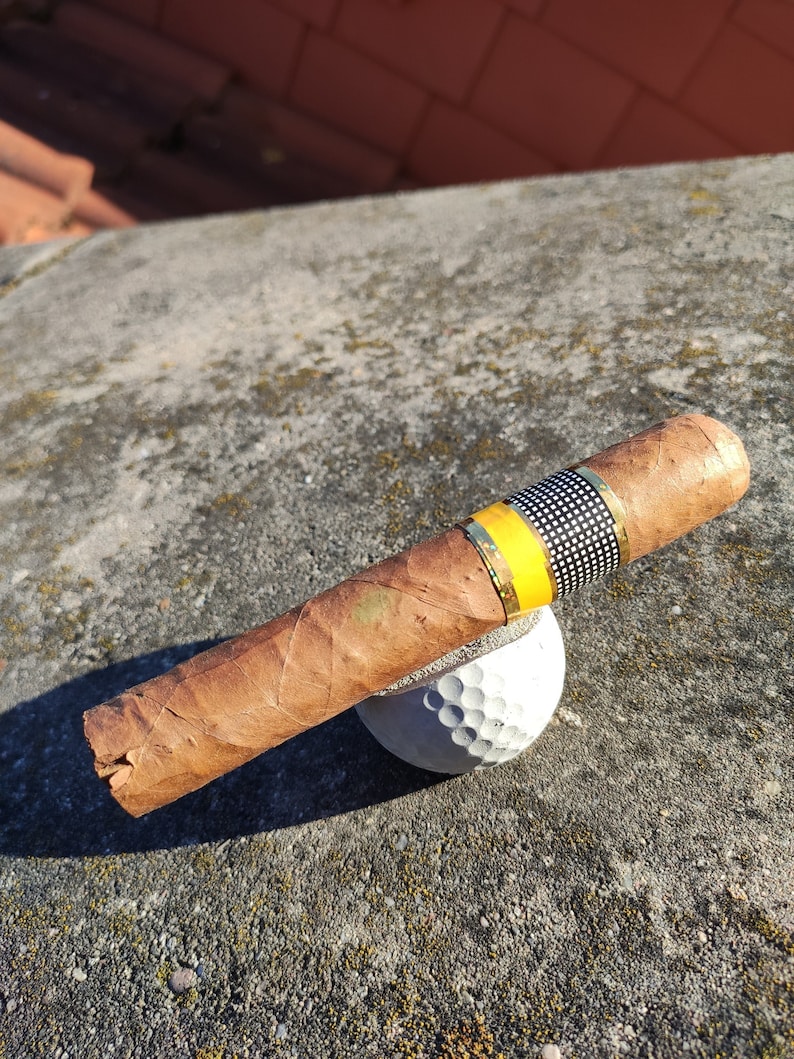 Cigar tray Golf ball concrete grey I Cigar holder I Golf Ball I Golf Cigar Bank I Cigar MyGolfBlog image 1