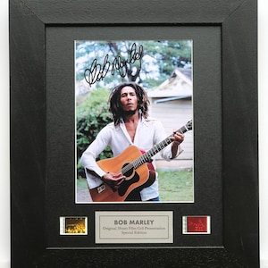 BOB MARLEY Original 35mm Film Cell Memorabilia + Signed Repro + COA