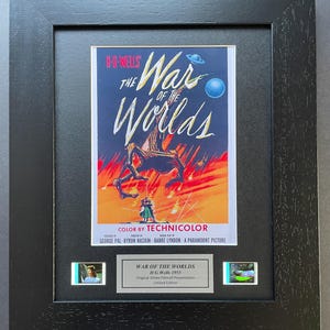 War of The Worlds (HG Wells) 1953 originele zeldzame 35 mm filmcelmemorabilia + COA