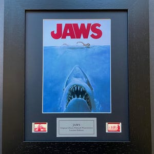 Jaws 1975 Limited Edition Original 35 mm Film Cell Memorabilie + COA