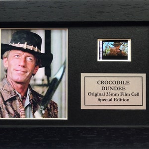 Cocodrilo Dundee Mini Mount Original 35mm Film Cell Memorabilia + COA