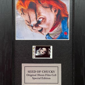 ZAAD van CHUCKY 2004 originele zeldzame MINI 35 mm filmcelmemorabilia