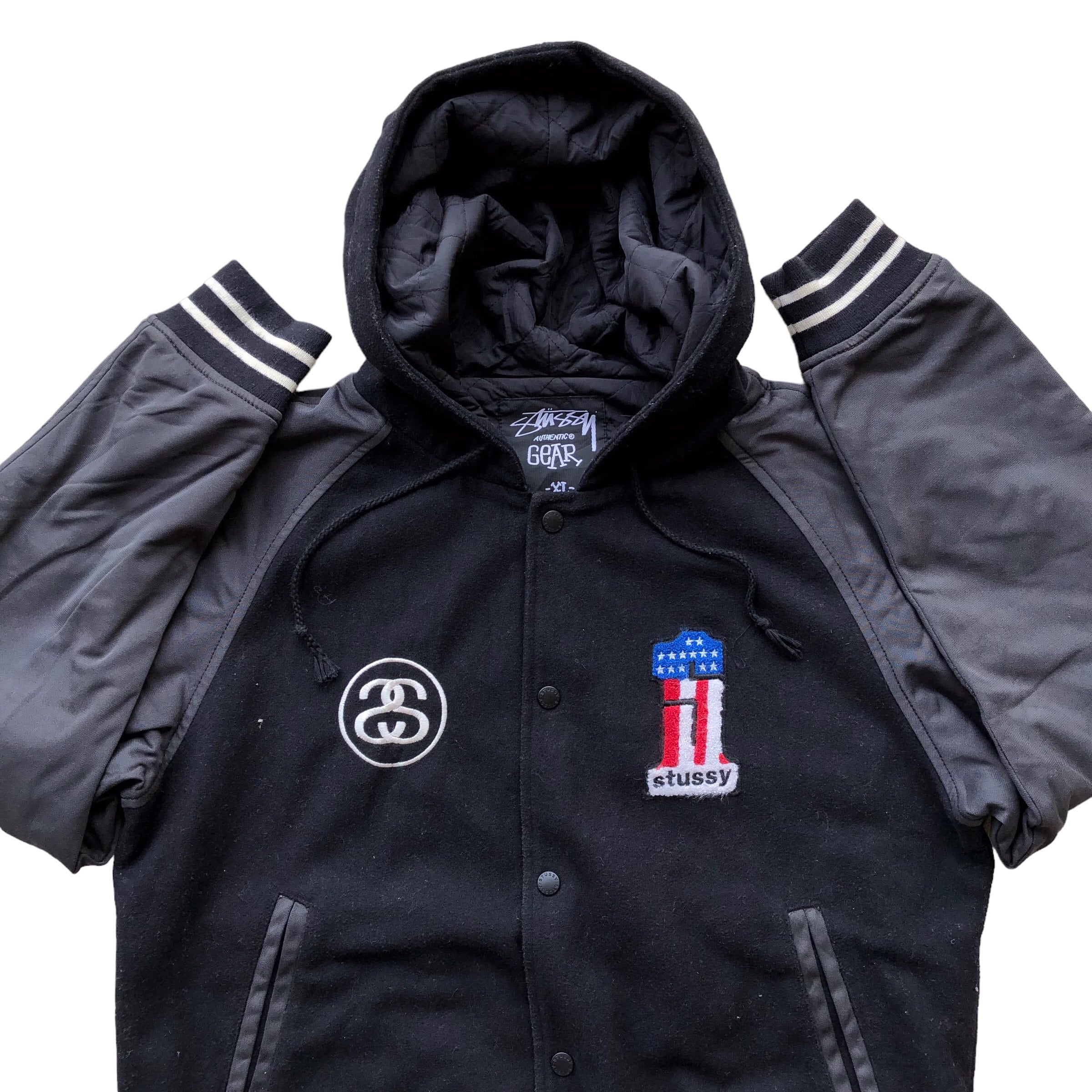 STUSSY Burly Gear Hoodie Varsity Jacket #742 - Etsy STUSSY Burly Gear Hoodie Varsity Jacket #742 - Etsy