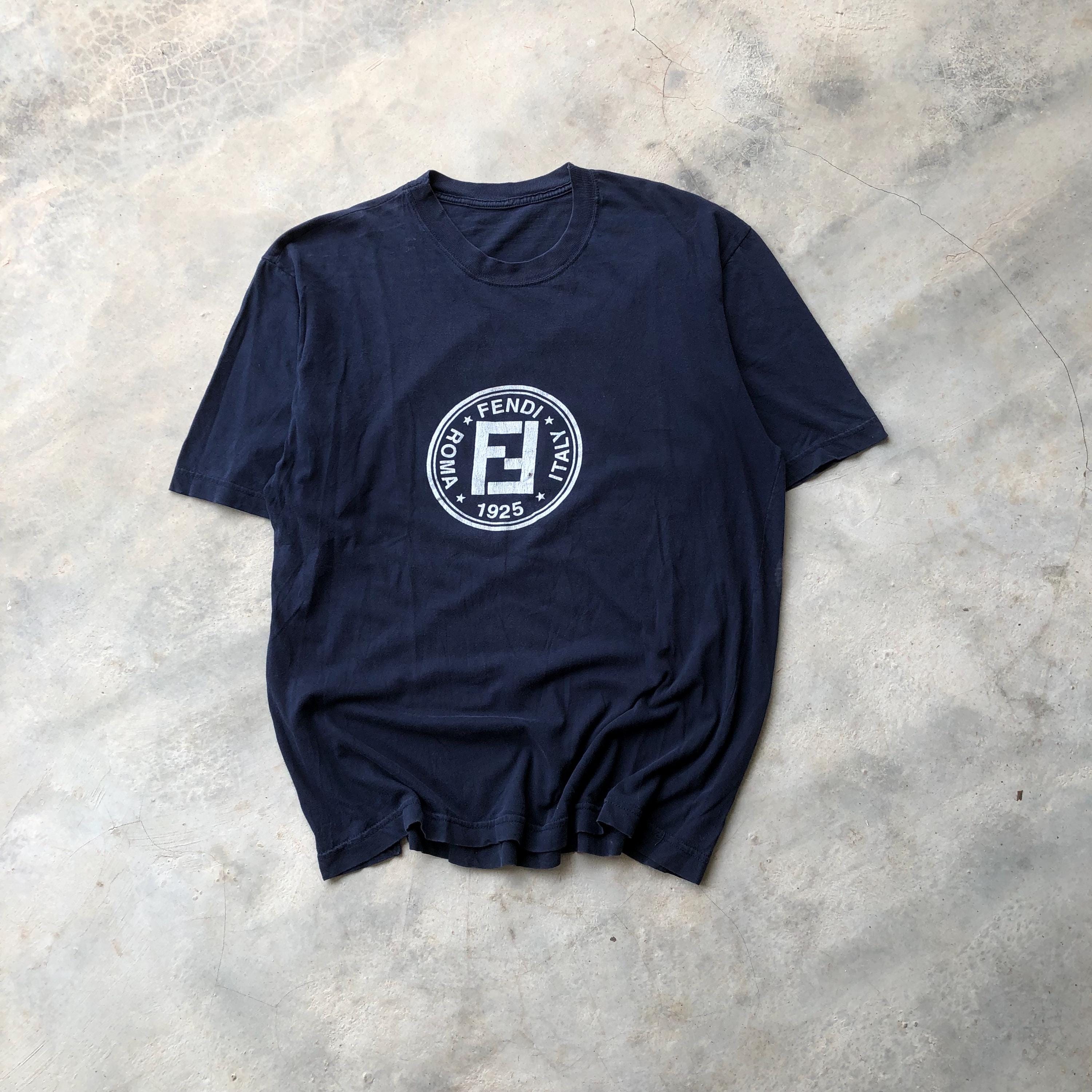 FENDI Roma Italy Big Logo T shirt 1383 Etsy