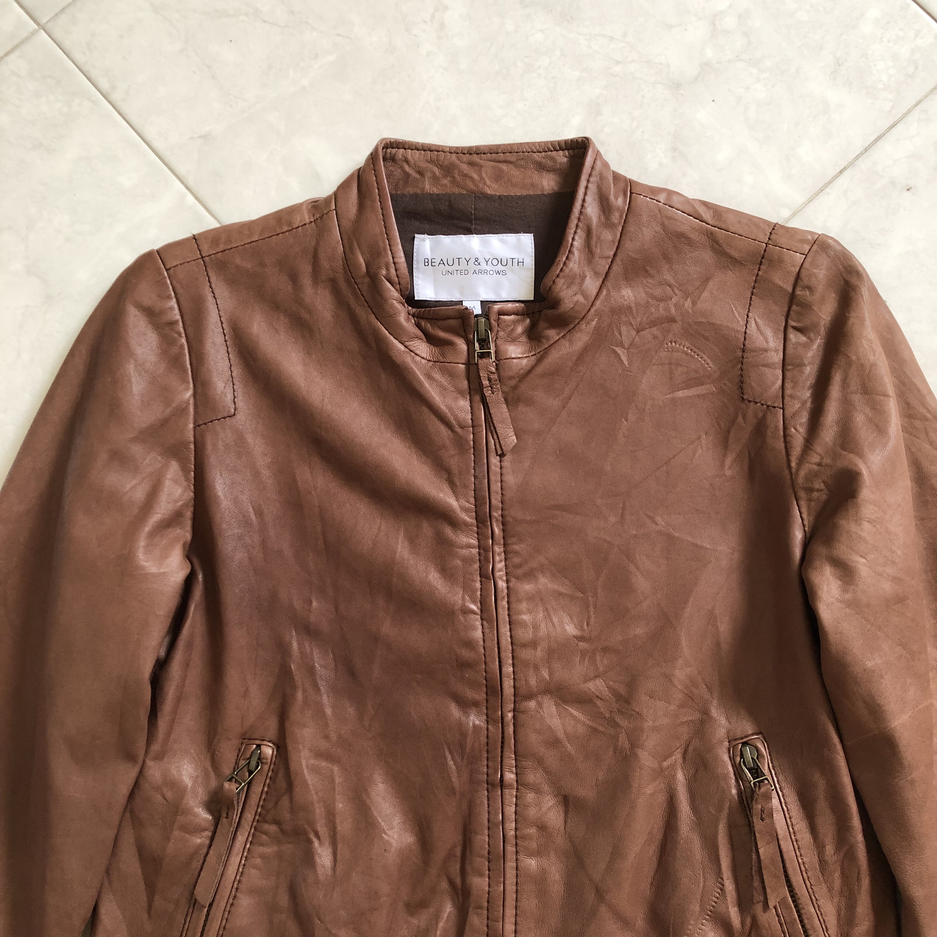 新着商品 Beauty Youth UNITED ARROWS Zipper Leather Jacket #1260 - Etsy ライダースジャケット