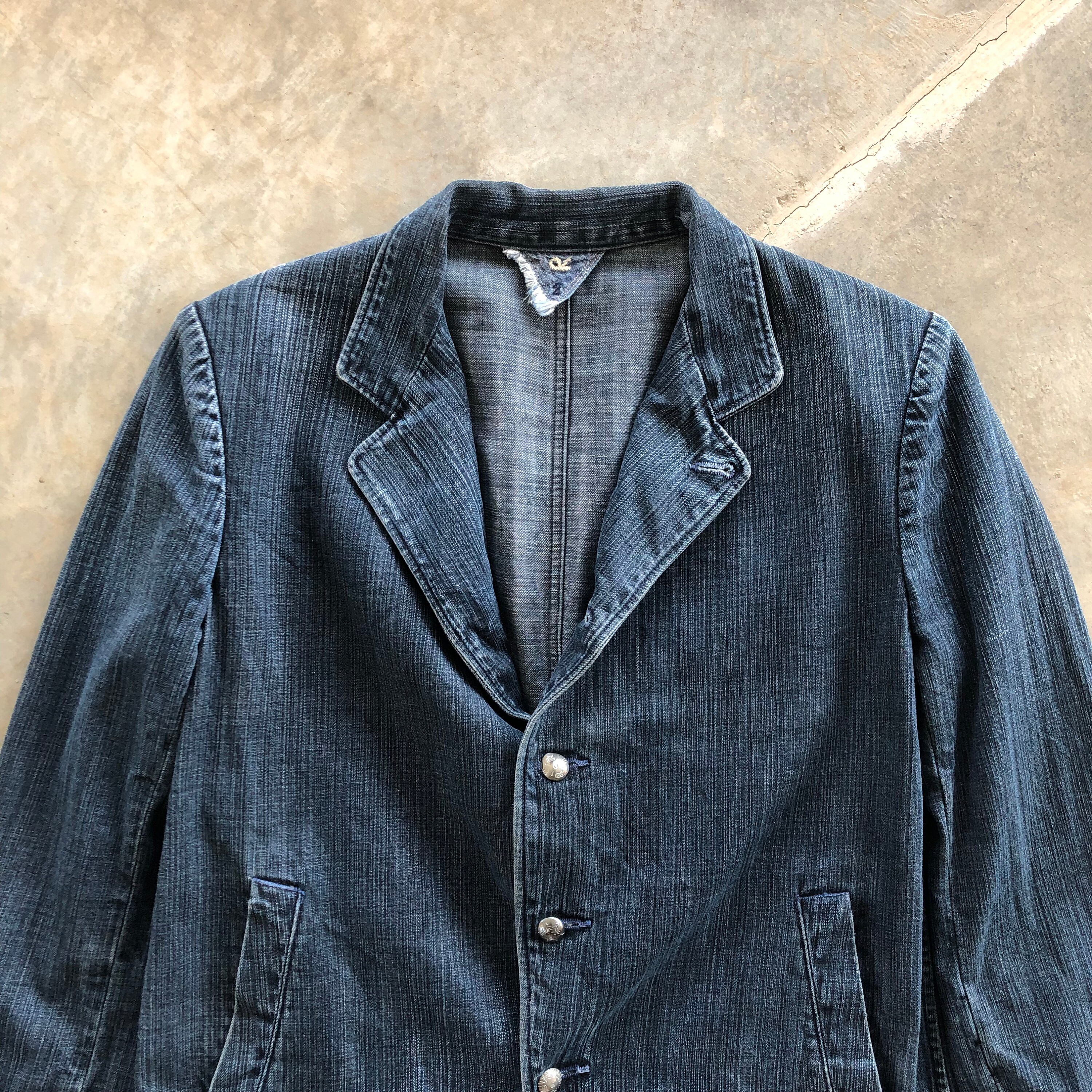 45rpm ジャケット 45RPM Blue Denim Blazer Jacket #1106 - Etsy
