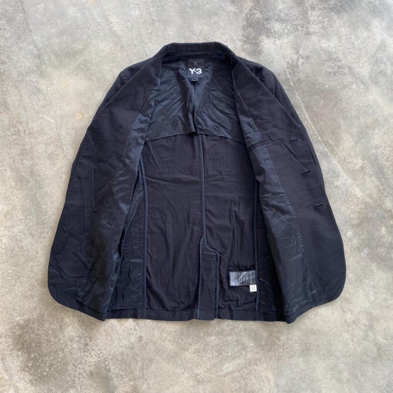 ヨウジヤマモト　Yohji Yamamoto Y-3 ネイビー ジャケット Y-3 Yohji Yamamoto X Adidas Rare Design Blazer Jacket #2134