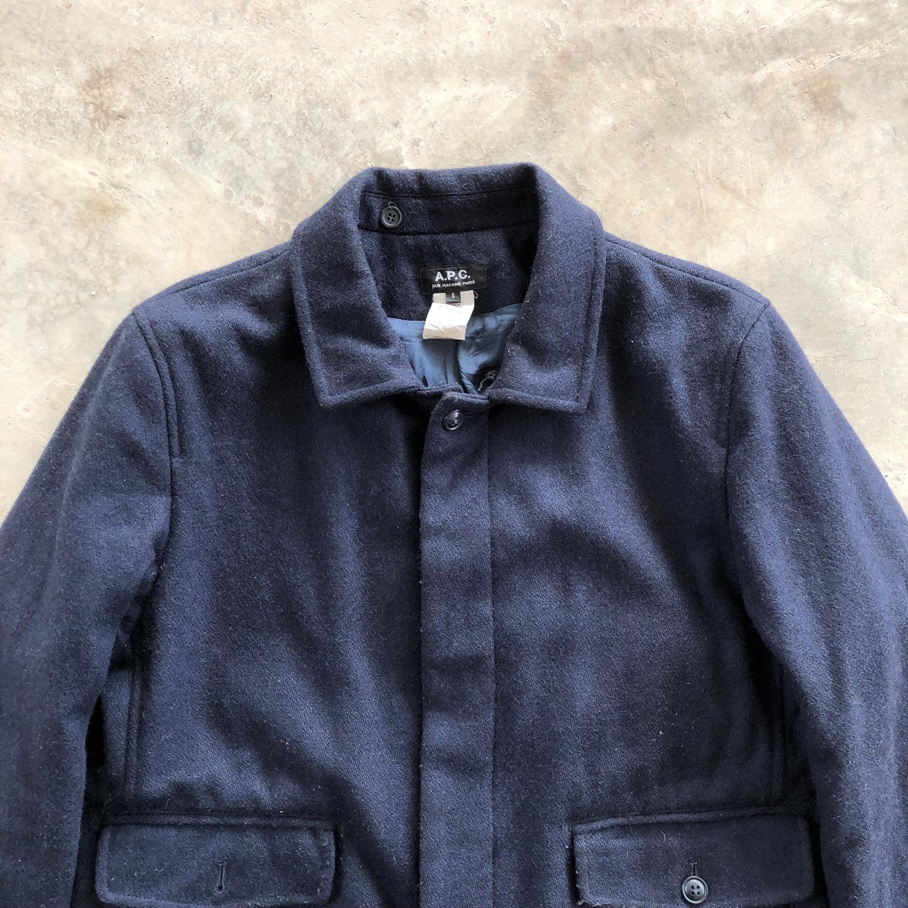 A.P.C.×Jules Tournier Wool Coat A.P.C. Jules Tournier Double Pocket Wool Jacket #2254 - Etsy