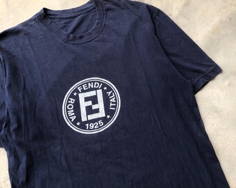 FENDI Roma Italy Big Logo T-shirt #1383 - Etsy