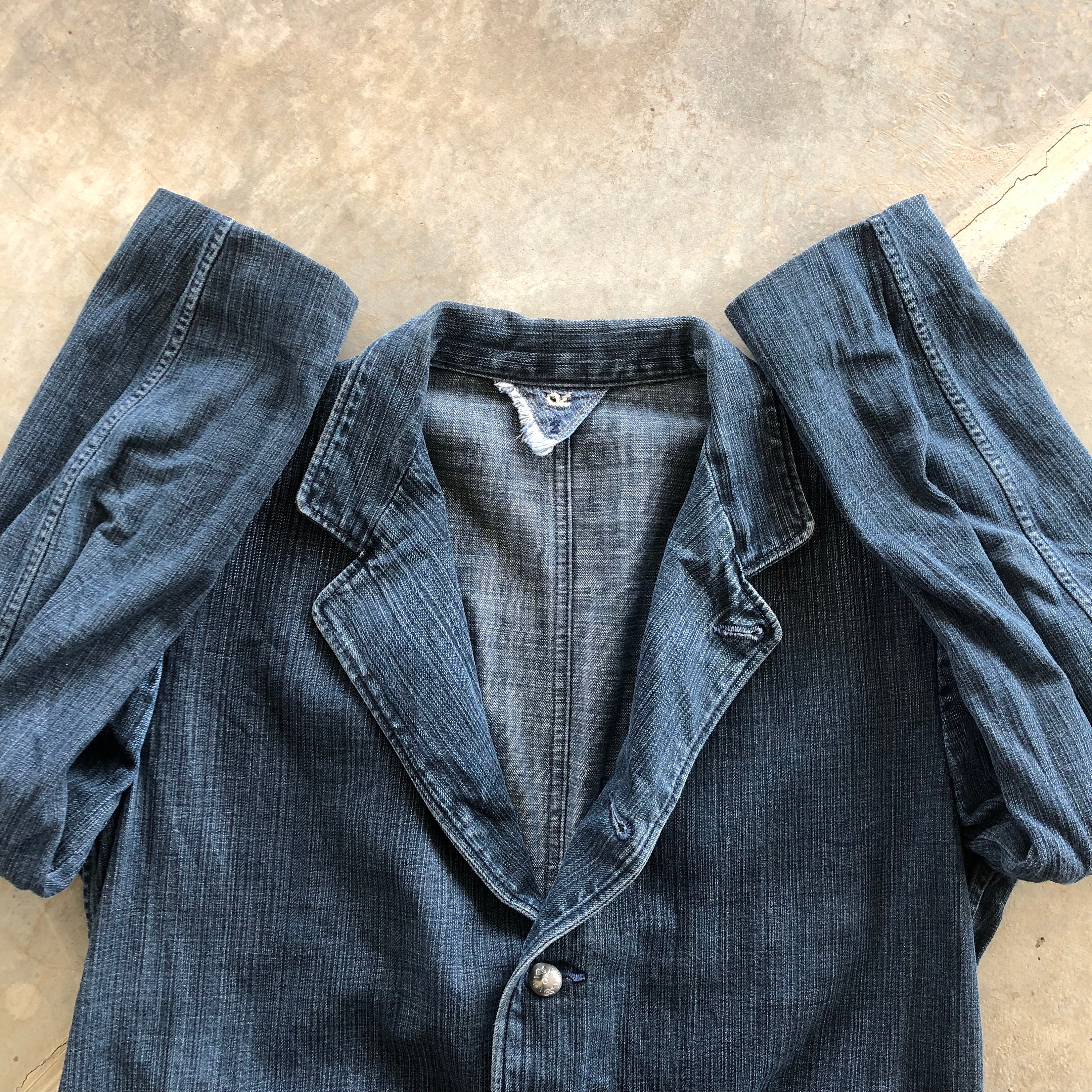 45RPM ブルーデニムブレザージャケット #1106 - Etsy 日本