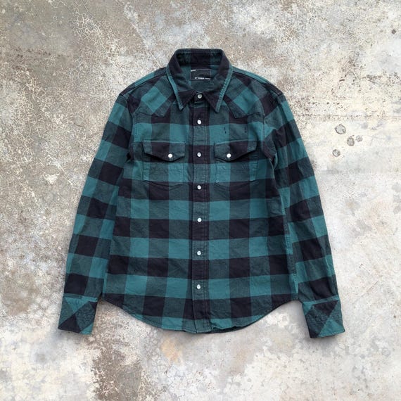 【1円スタート★超美品】NUMBER(N)INE Flannel Shirt Black size3 /ナンバーナイン ネルシャツ ウエスタン 福山雅治着用モデル ブラック N(n) by NUMBER (N)INE Flannel Western Button Shirt #2234 - Etsy Israel