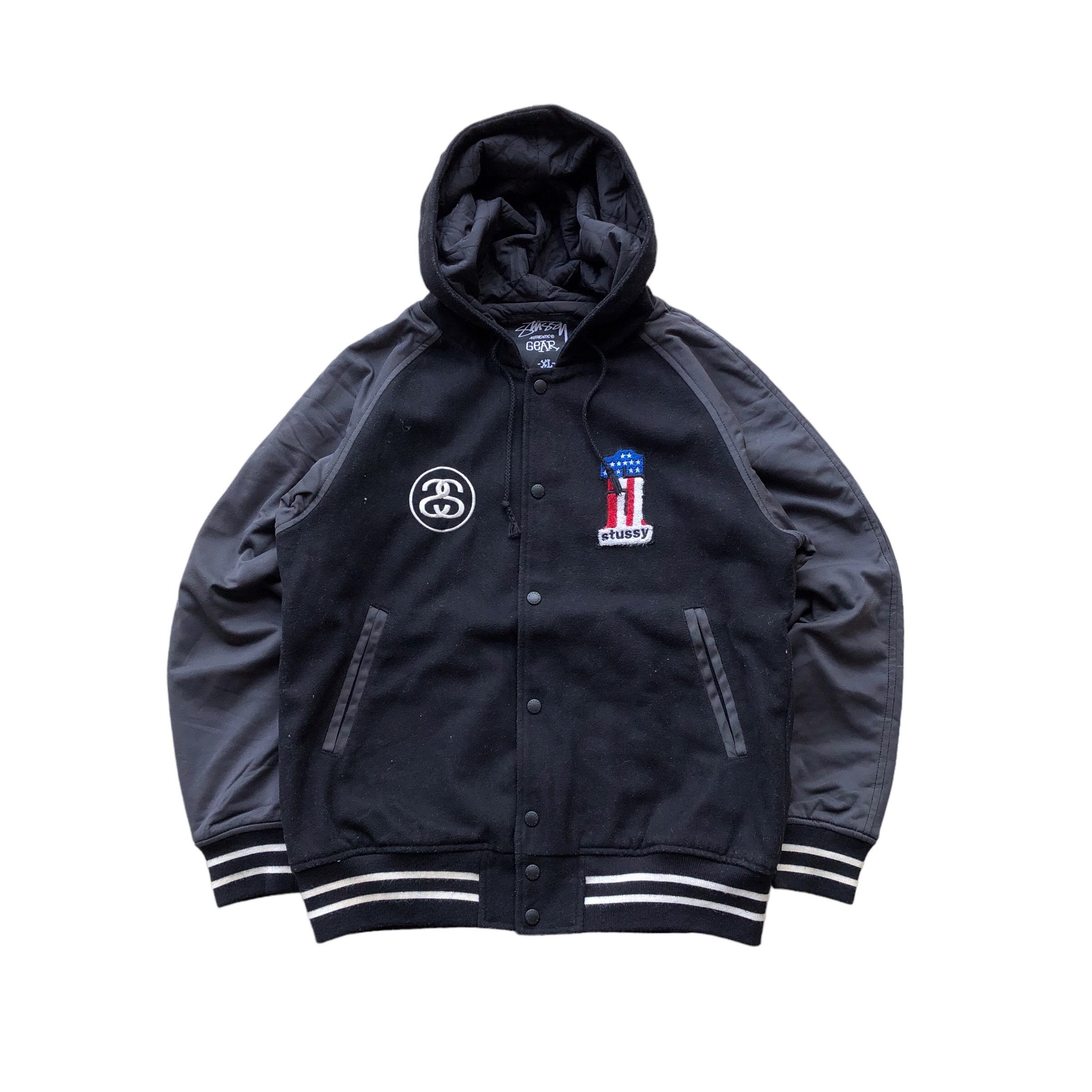 STUSSY Burly Gear Hoodie Varsity Jacket #742 - Etsy STUSSY Burly Gear Hoodie Varsity Jacket #742 - Etsy