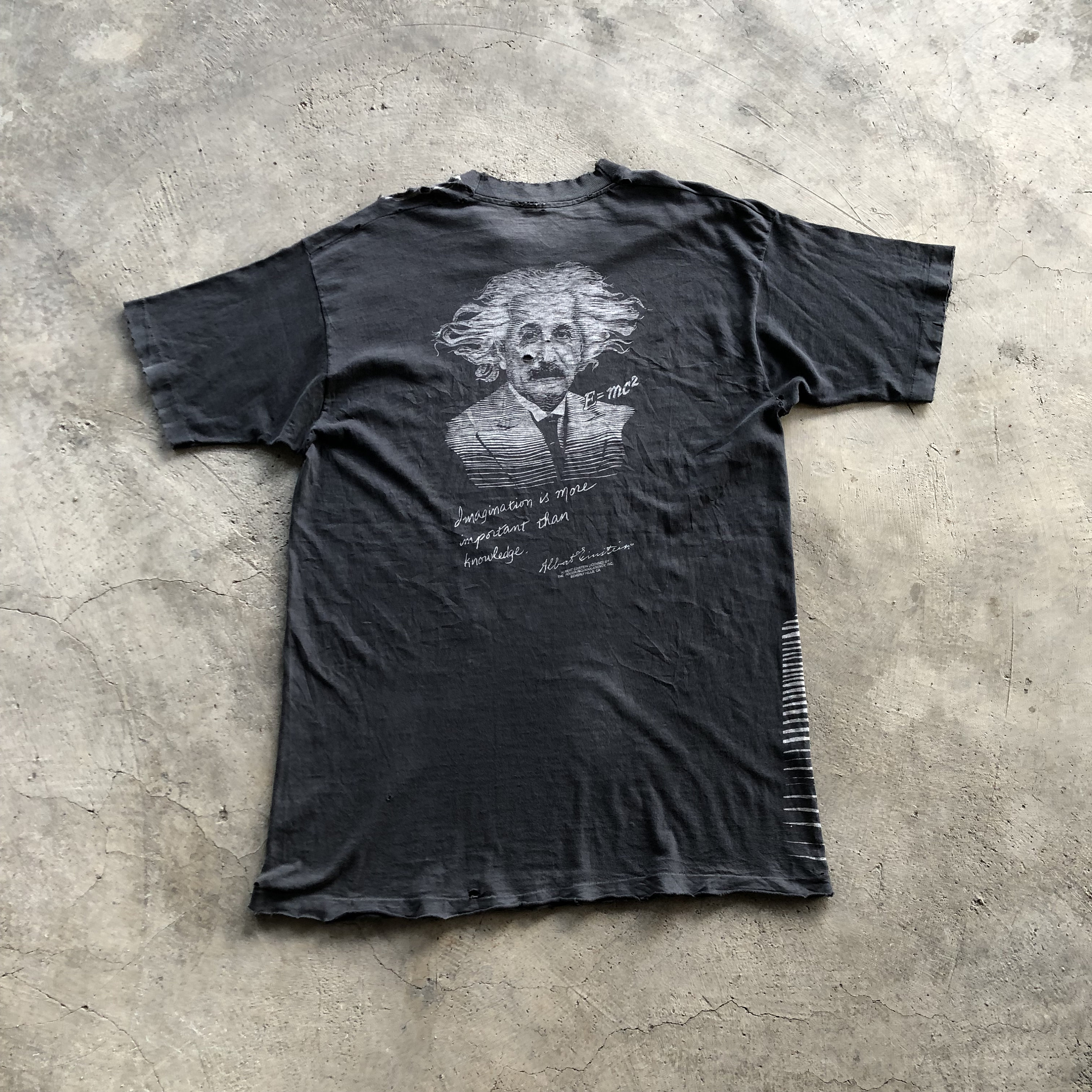 トップス VINTAGE  EINSTEIN T-SHIRT USA XL Vintage Albert Einstein Black Xl Vintage Shirt USA Made