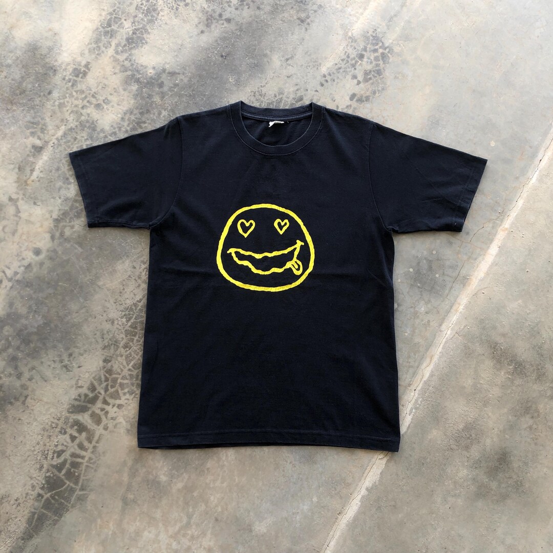 NUMBER(N)INE NIRVANA Bush tee dead stock Number (n)ine X Nirvana Smile Face Logo T-shirt #1388 - Etsy