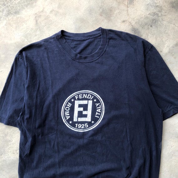 FENDI Roma Italy Big Logo T-shirt #1383 - Etsy