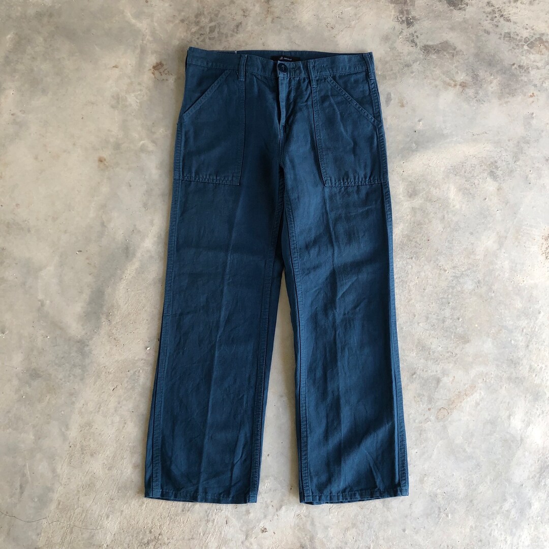 パンツ deadstock jhonbull workpants ep JOHNBULL Buckle Back Loose Trouser Pants #1311 - Etsy