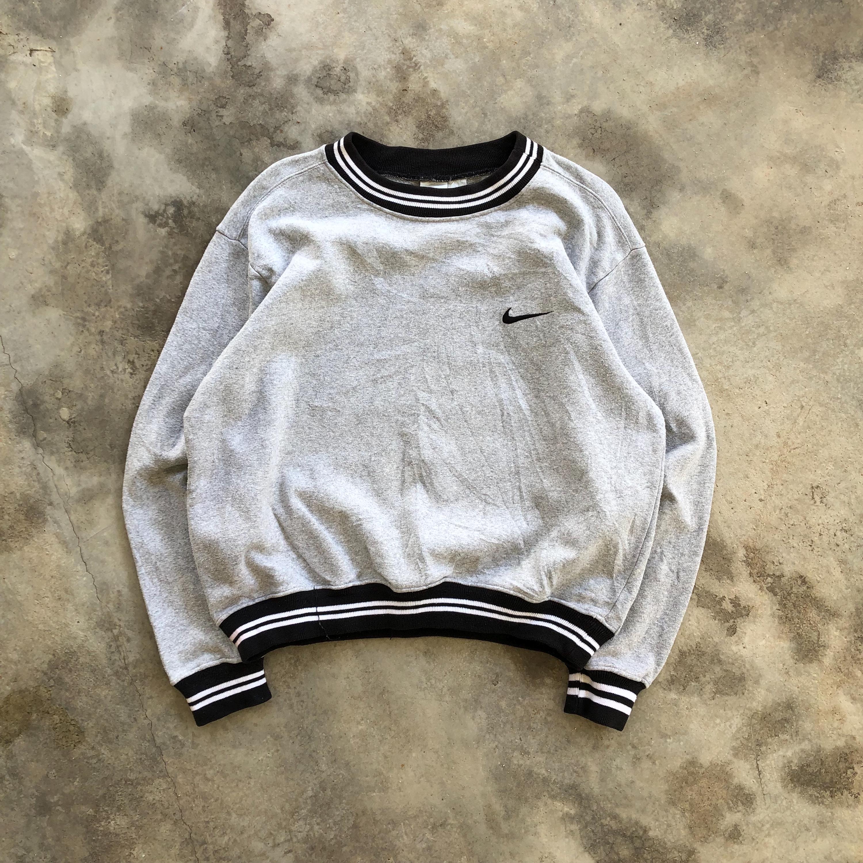 NIKE Vintage Swoosh Embroidery Ringer Sweatshirt #2269 - Etsy