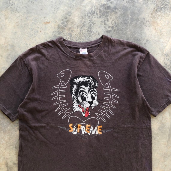 2003 SUPREME × STRAY CATS Tシャツ シュプリーム Ｌ 2003 SUPREME × STRAY CATS Tシャツ シュプリーム L