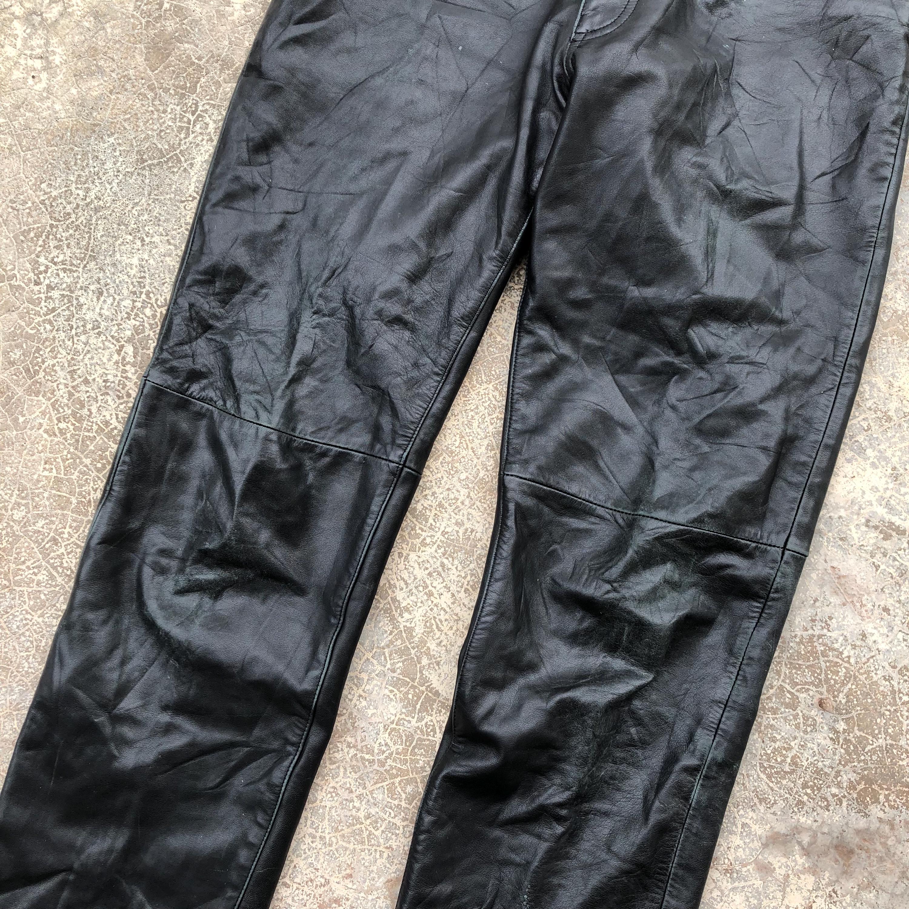 パンツ Paul Smith leather pants PAUL SMITH LED ZEPPELIN BLACK CALF LEATHER TROUSERS PANTS
