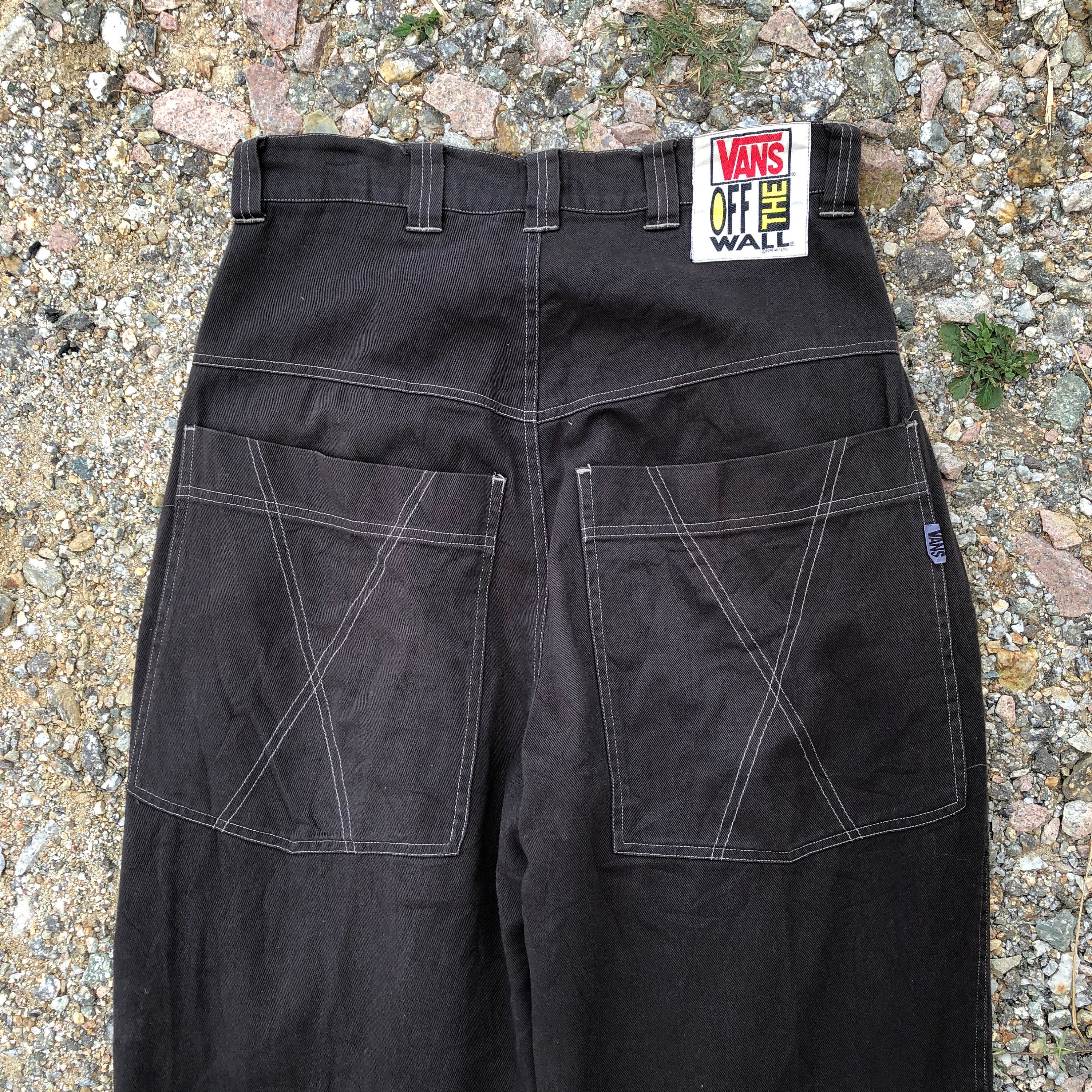 90s VANS ブラック buggy short pants graphic Vans City Boy Baggy shorts Black | Dressinn
